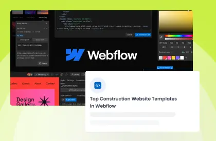 Top 5 Construction Website Templates in Webflow