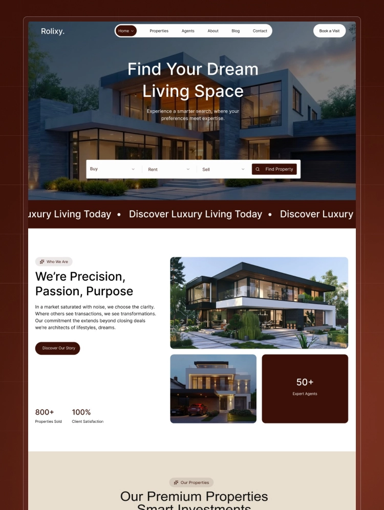 Rolixy – Real Estate Website Template