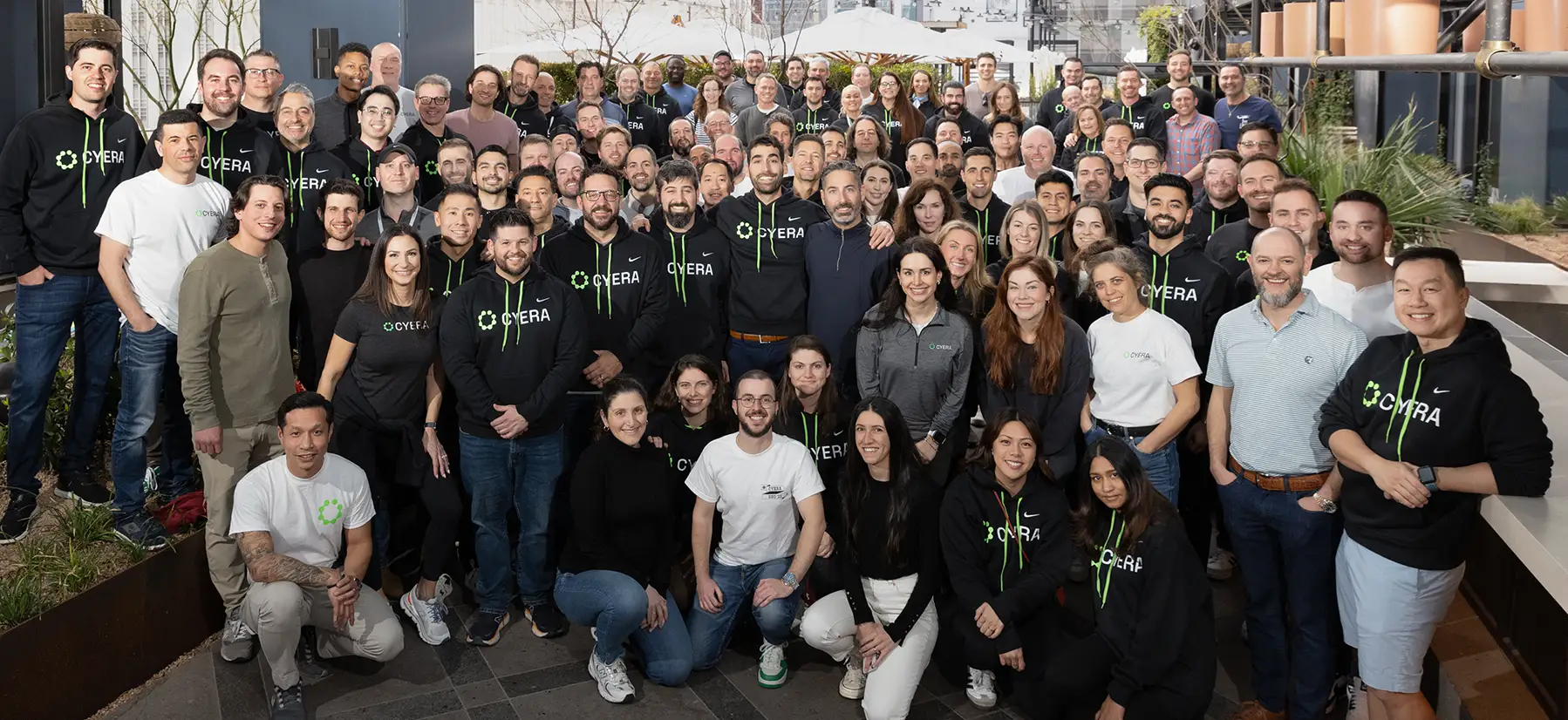 A group of people posing for a picture.