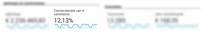 voorbeeld conversie percentage google analytics