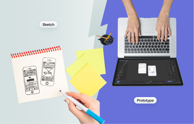 Difference between sketch and prototype