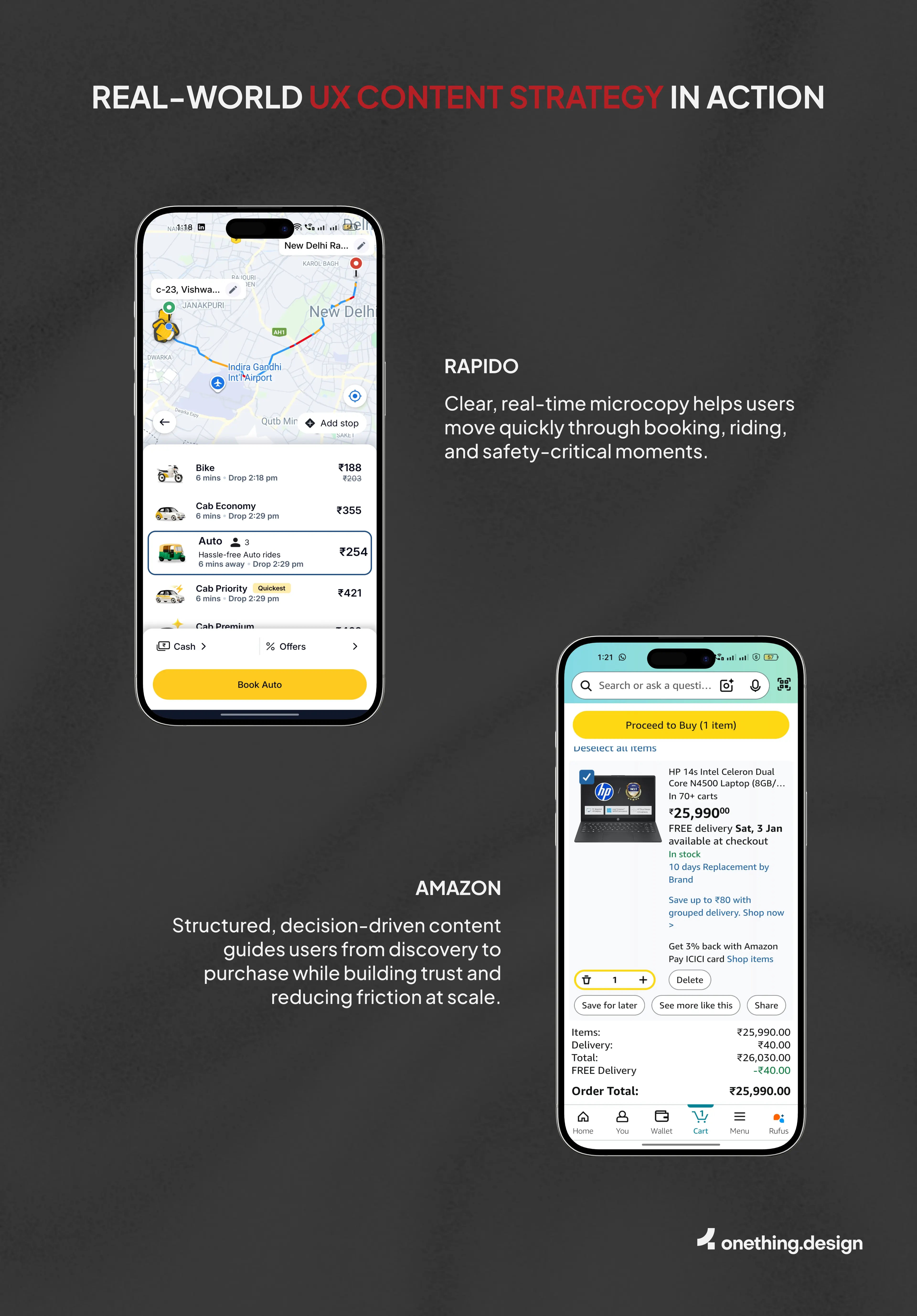 UX content strategy examples 