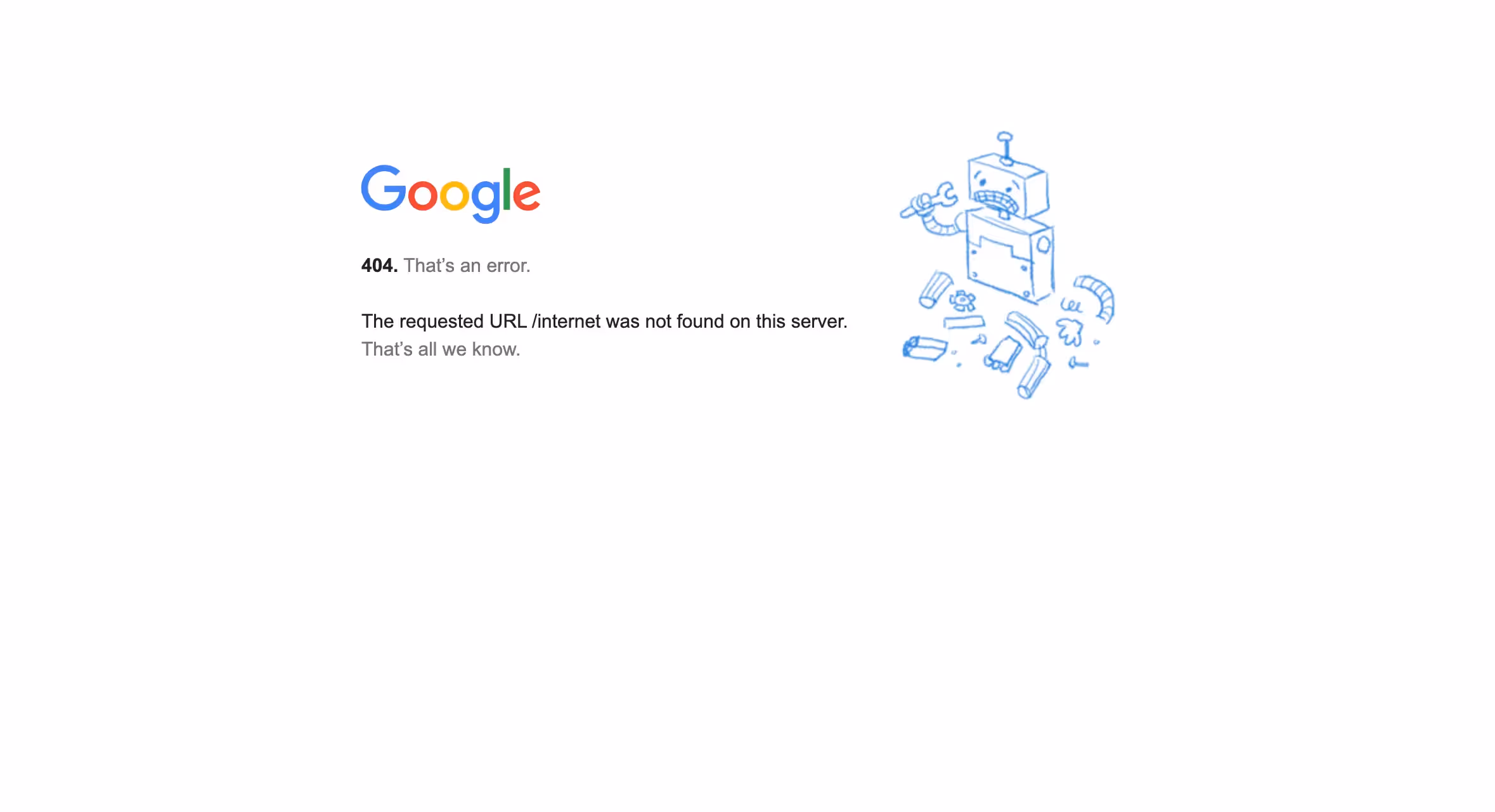 Google 404 Page UX