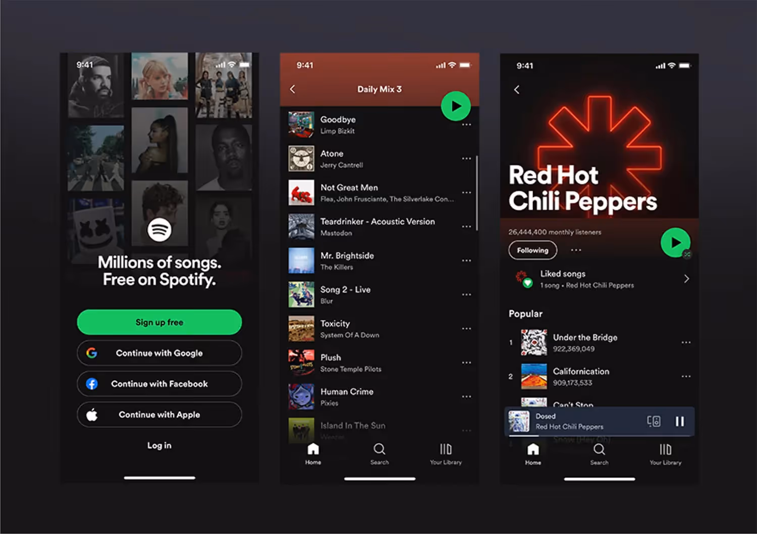Spotify dark mode