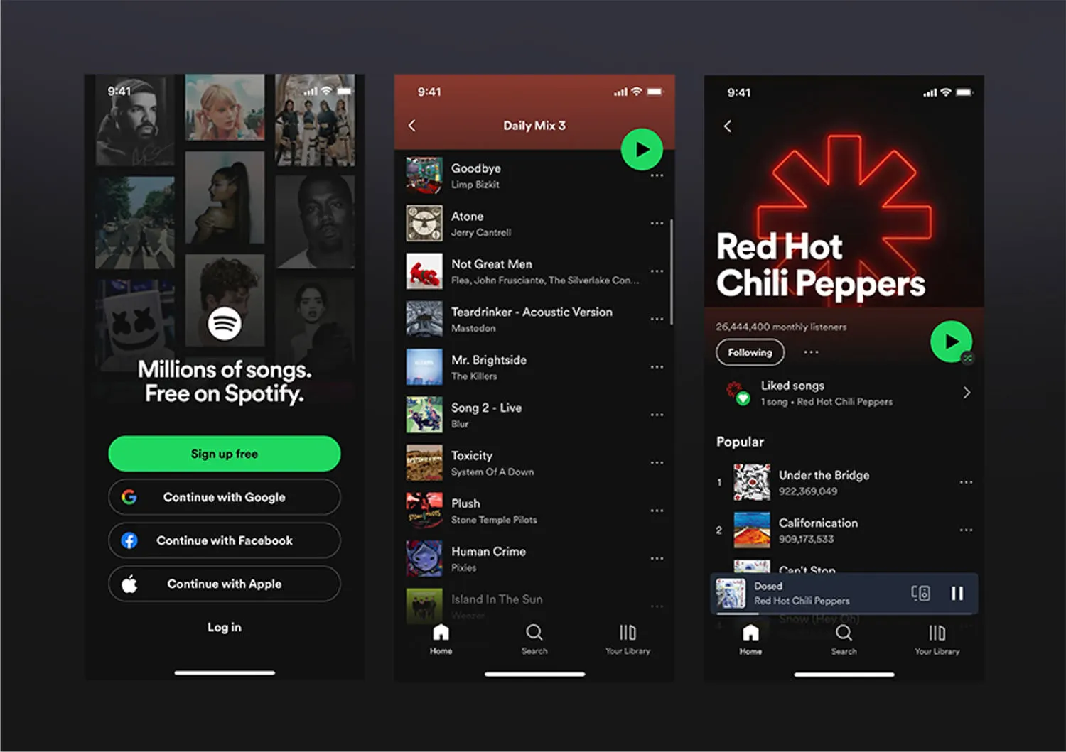 Spotify dark mode