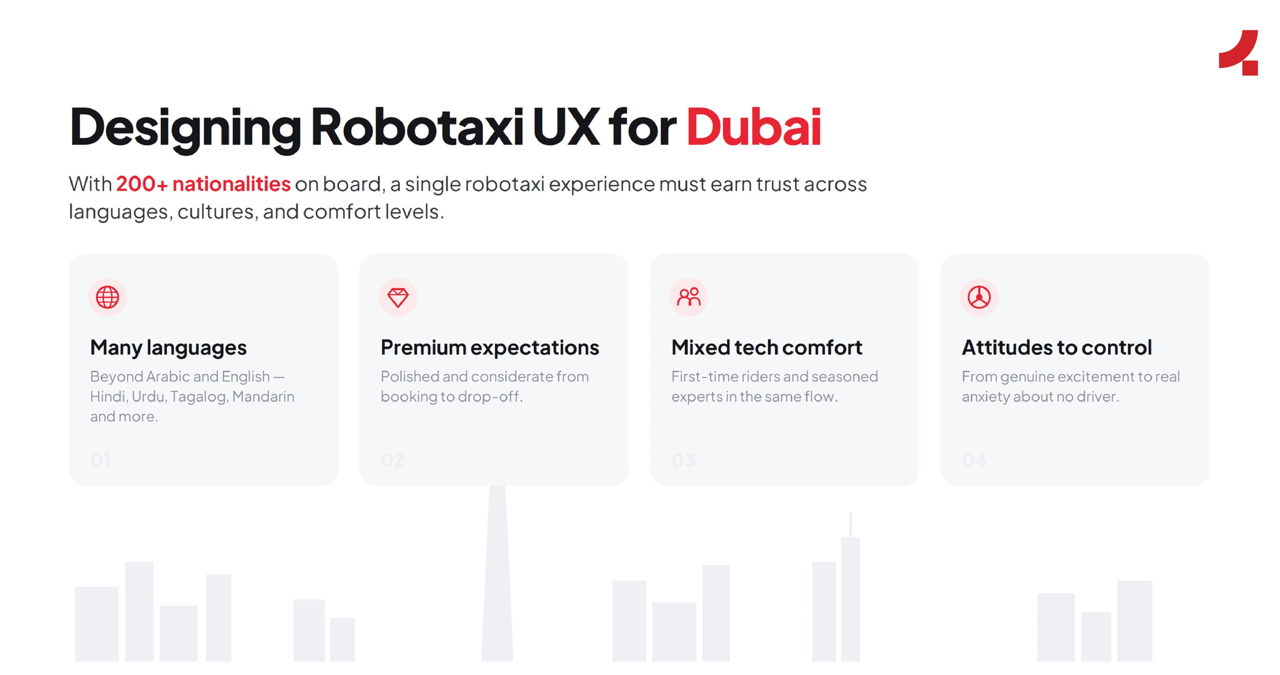 Dubai robotaxi UX challenges