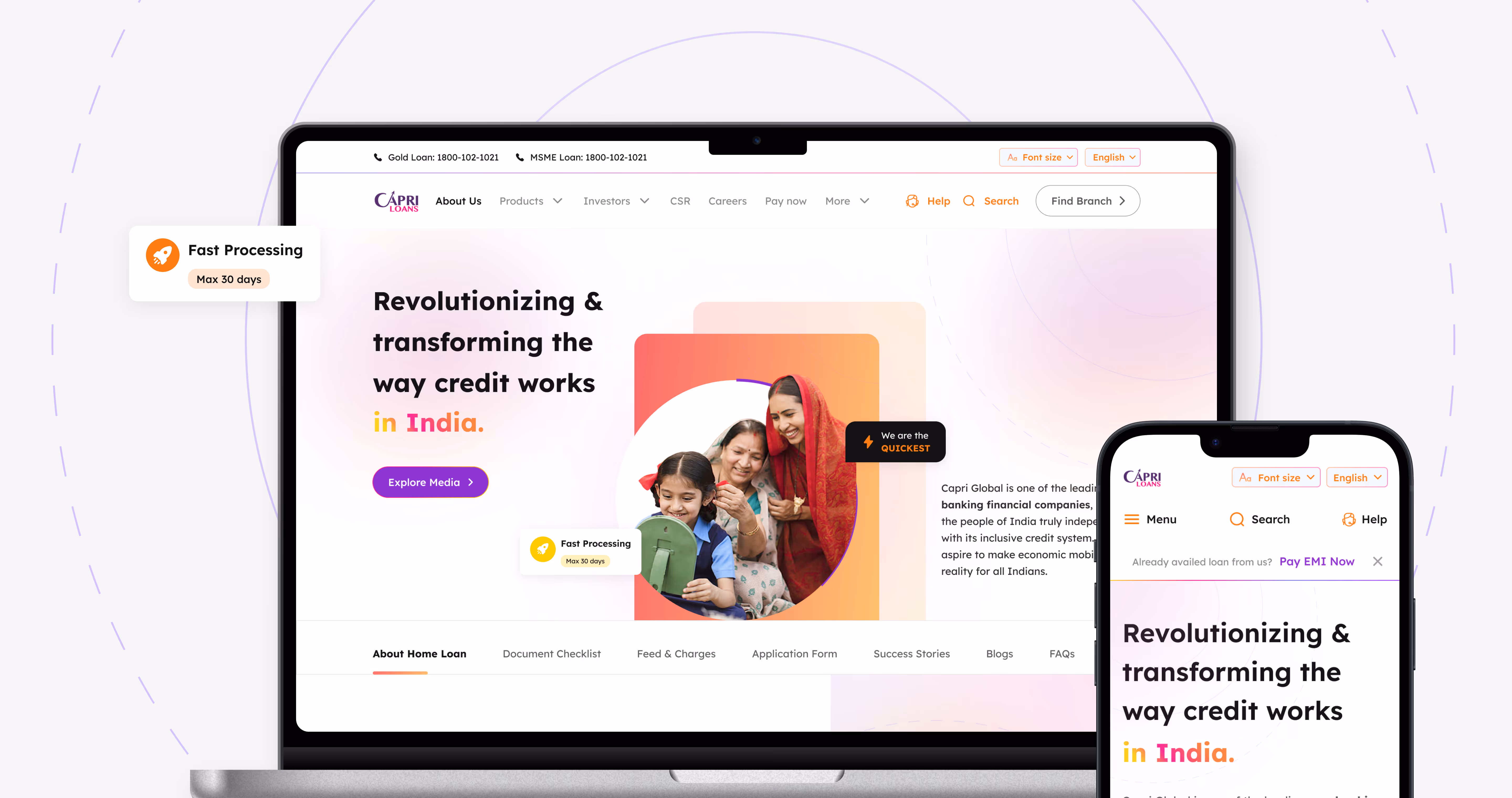 Onething Design's work with Capri Loans