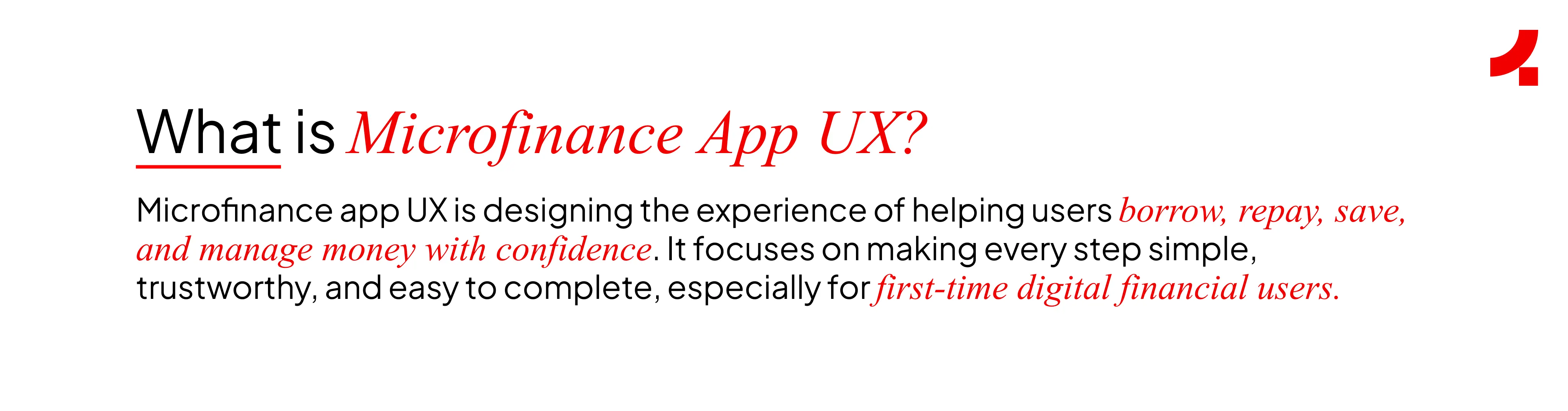 Image depicting the definition of microfinance app UX