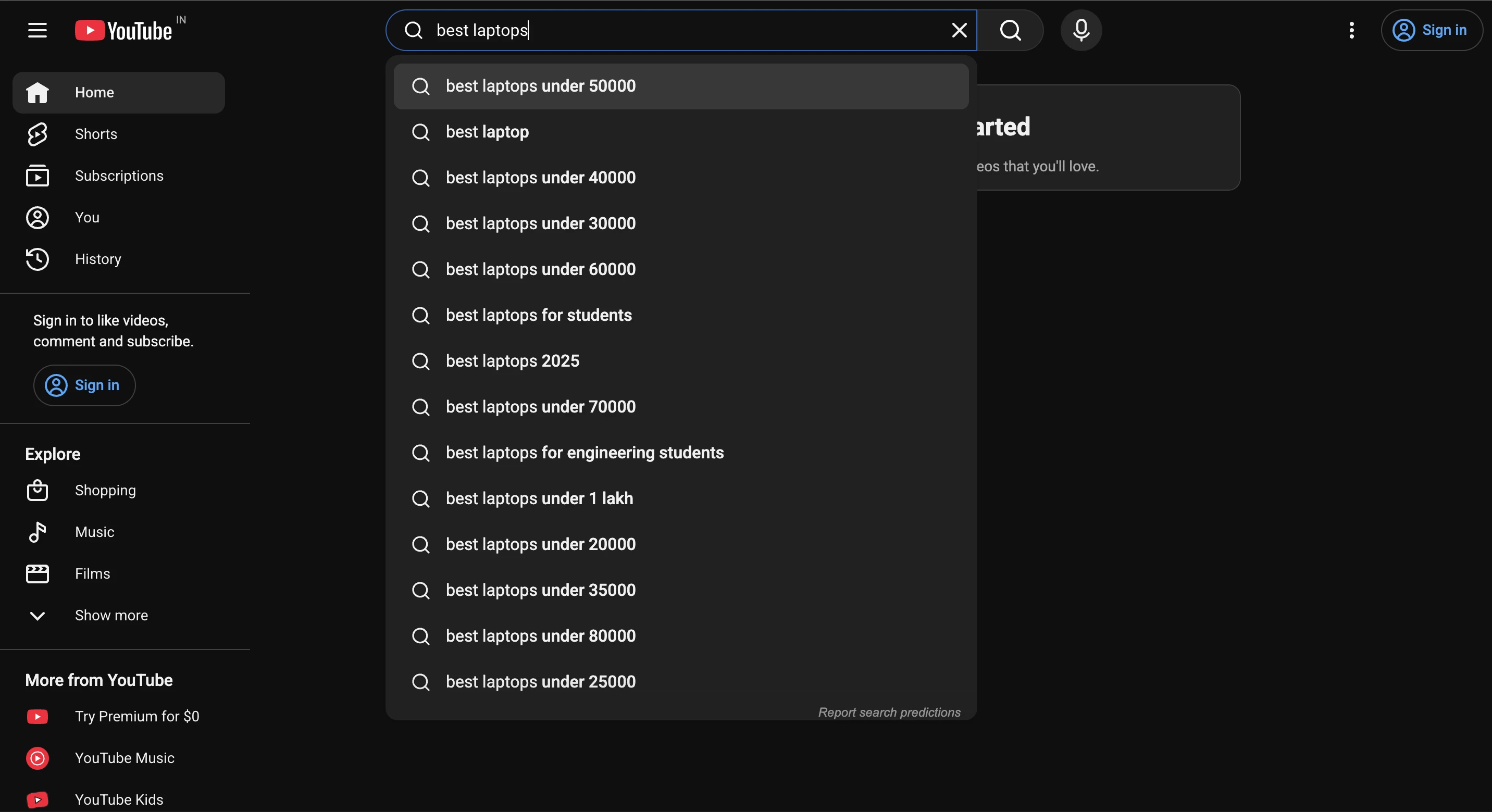 youtube search bar design