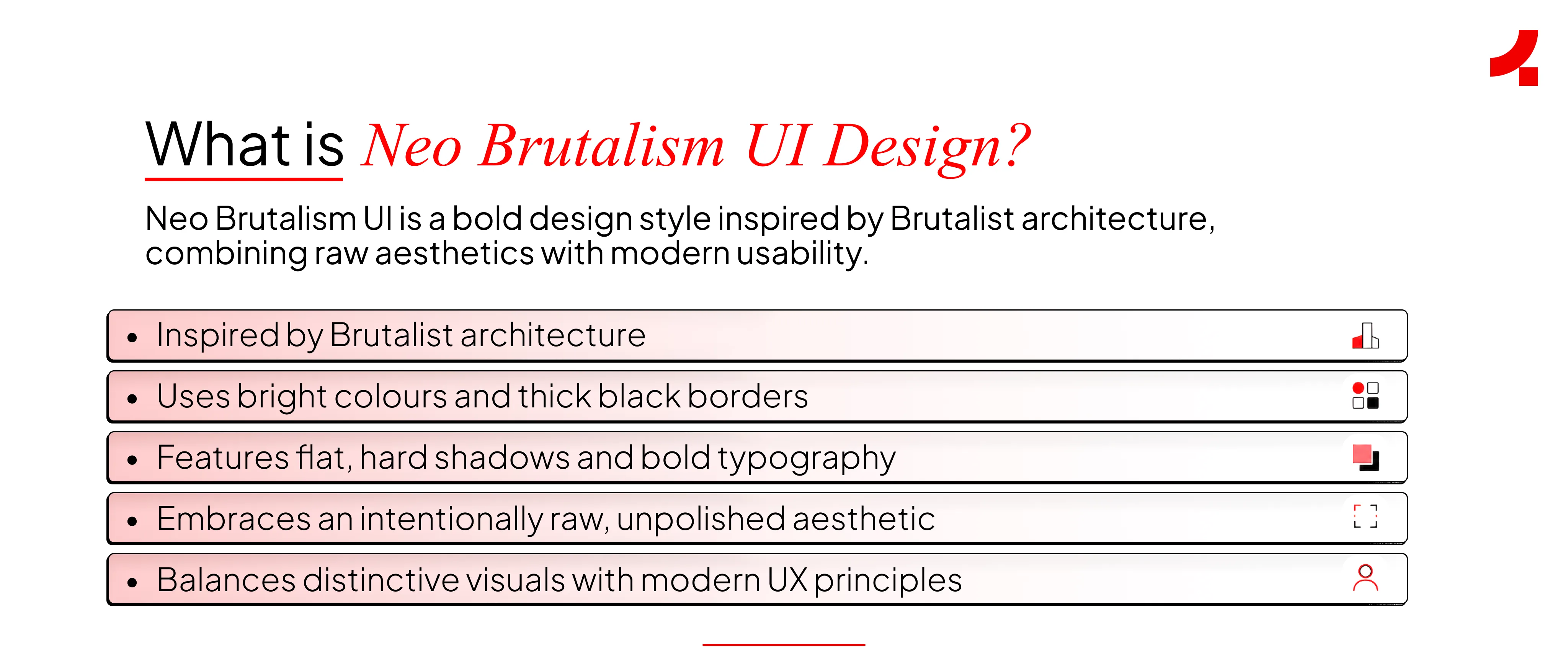 Image depicting the definition of Neo Brutalism UI design