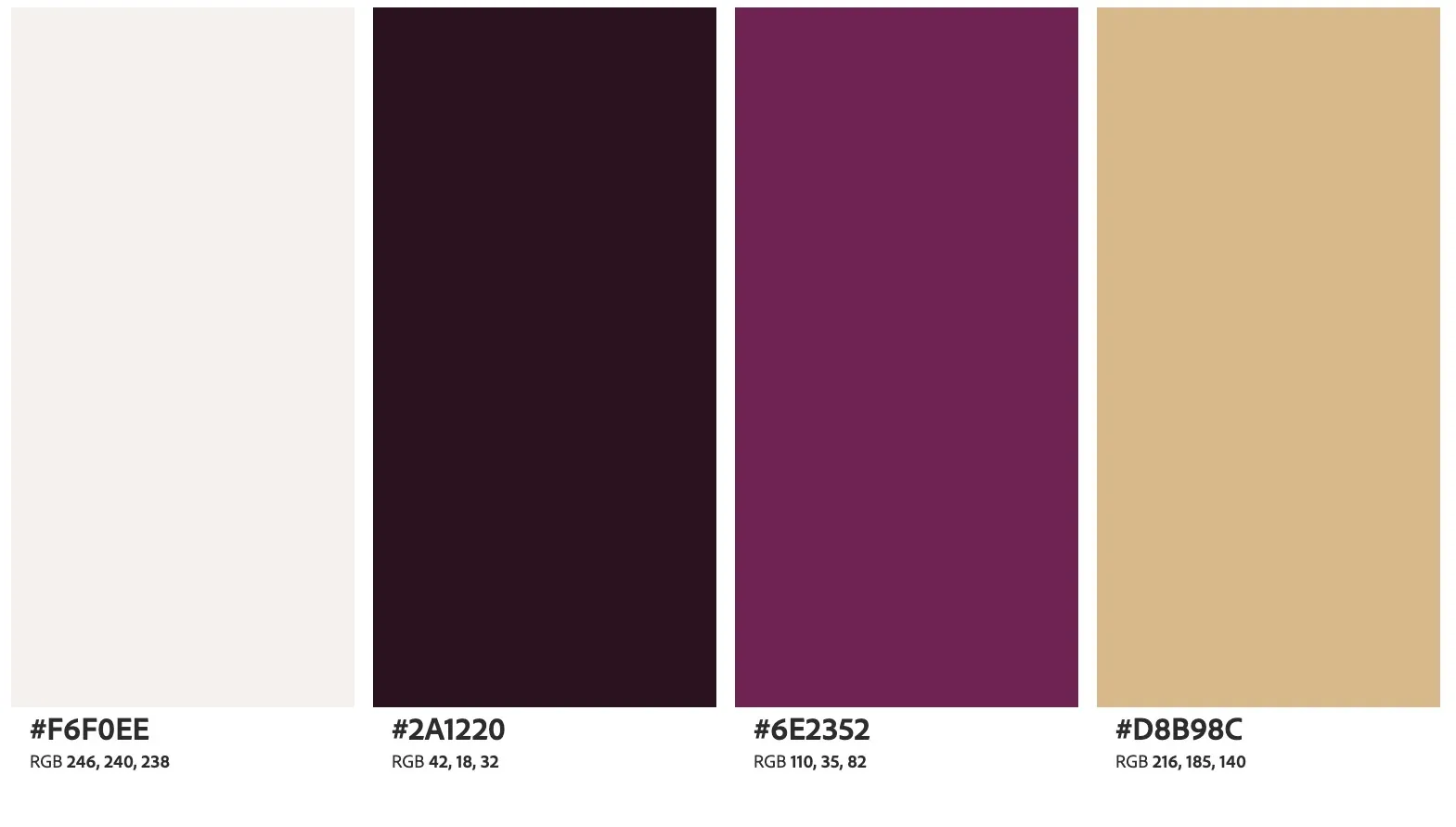 Deep plum and champagne