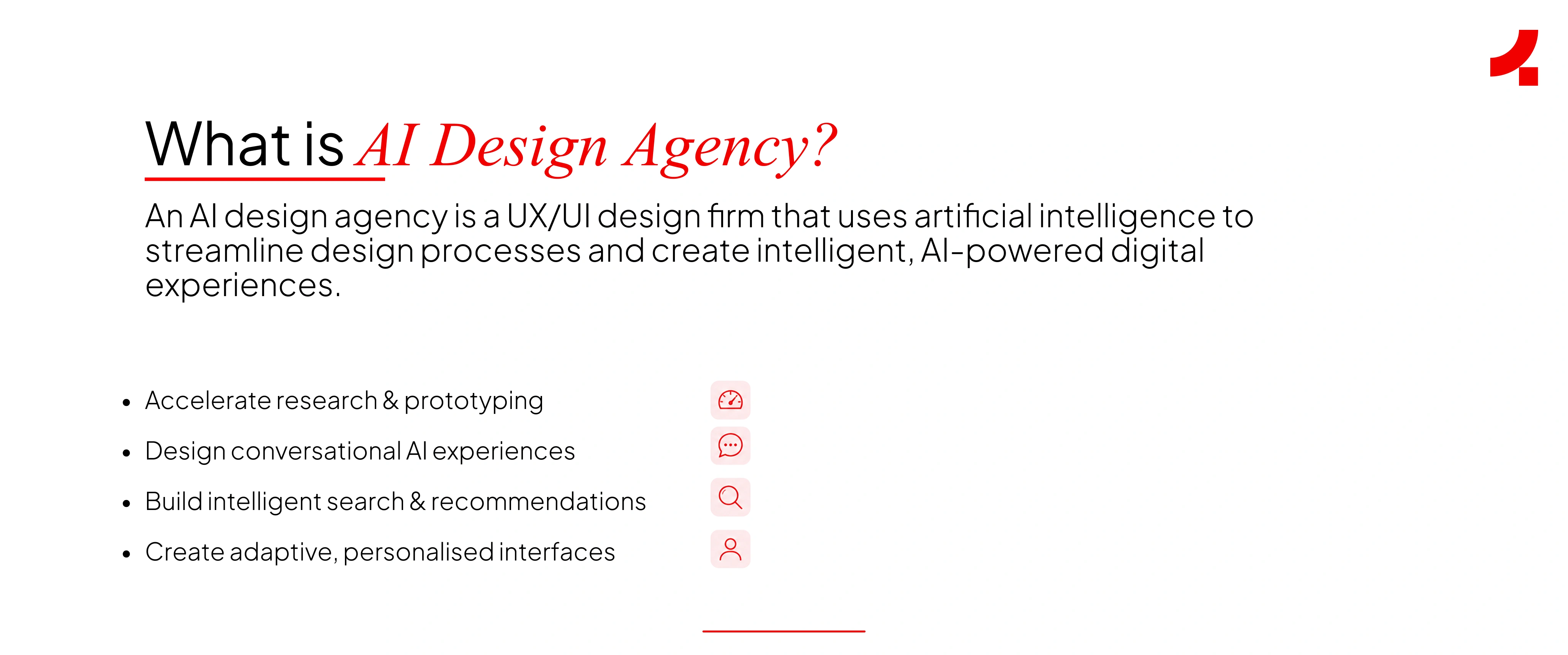 Image depicting the definition of an AI design agency