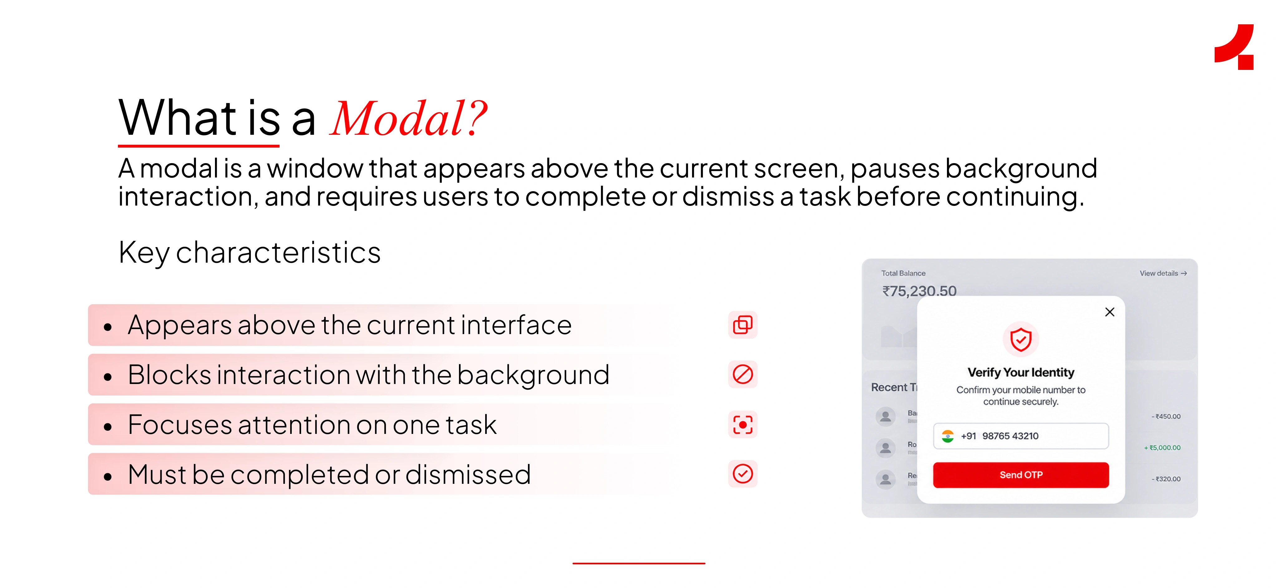 Image depicting the definition of a modal