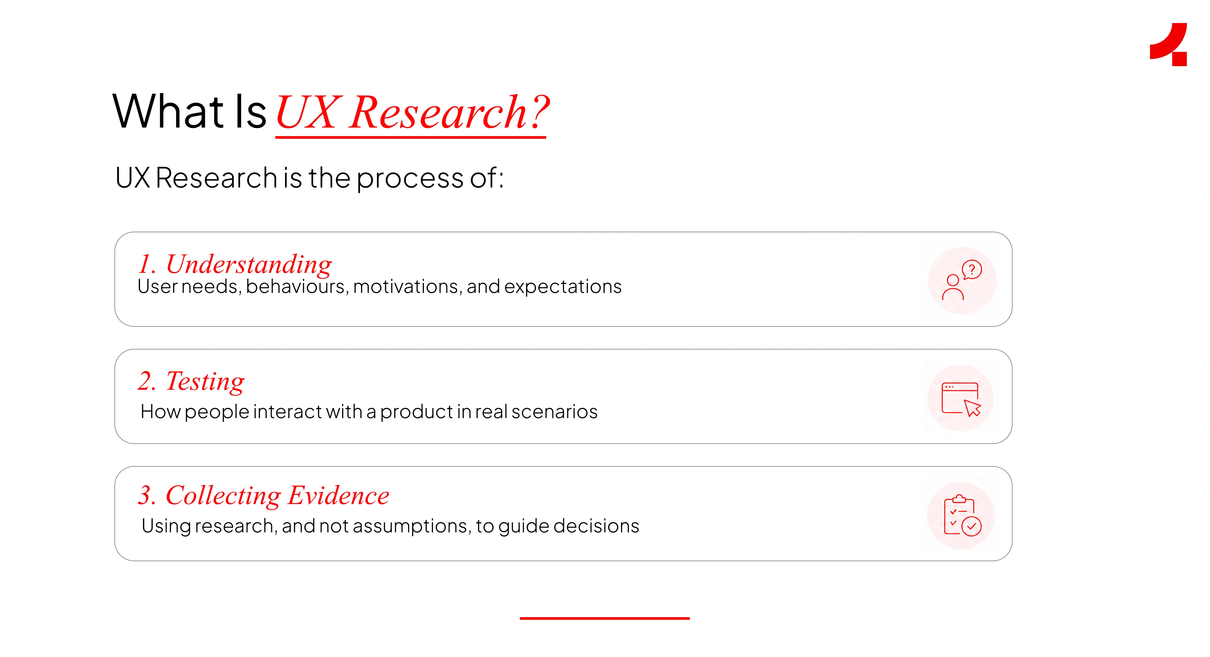 Image depicting the definition of what UX research is
