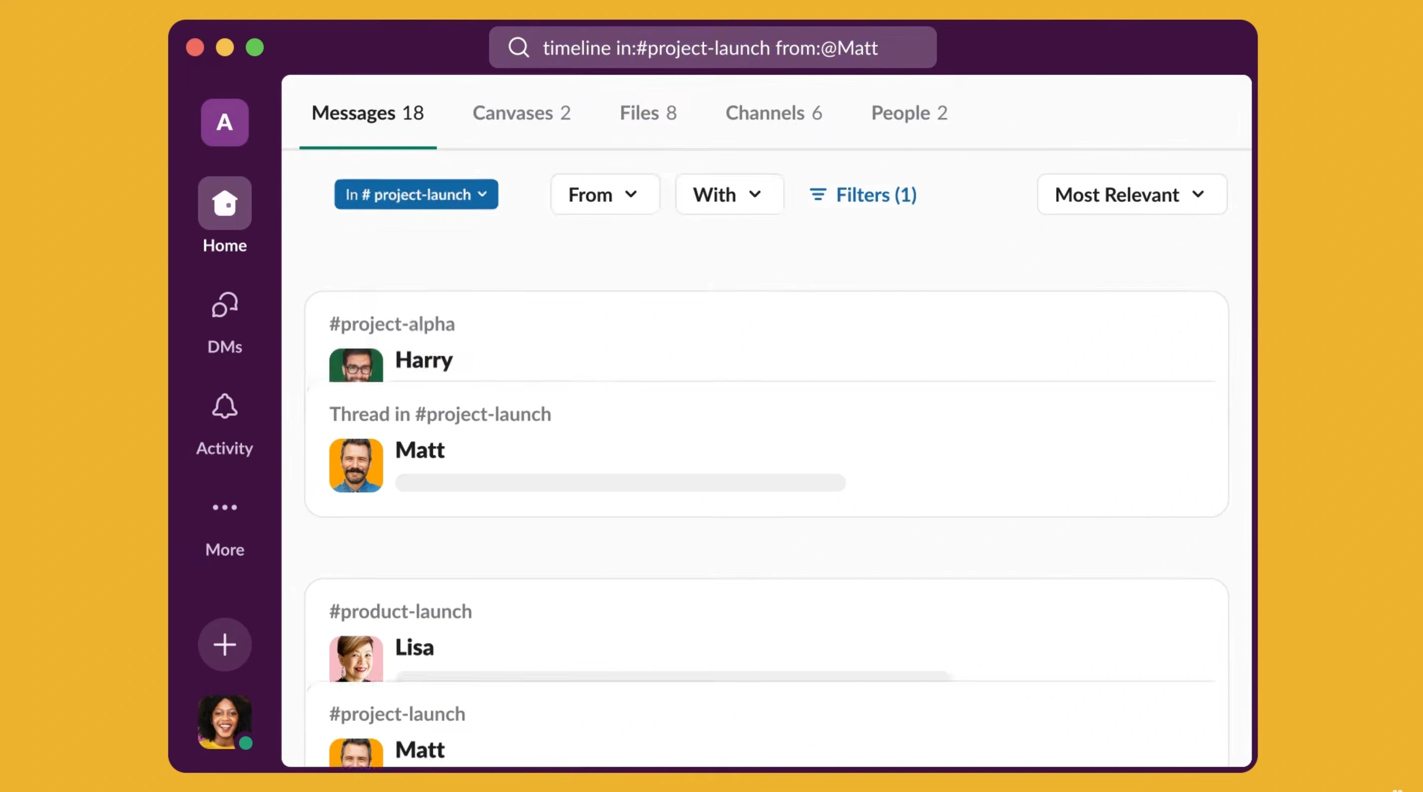 Slack filter