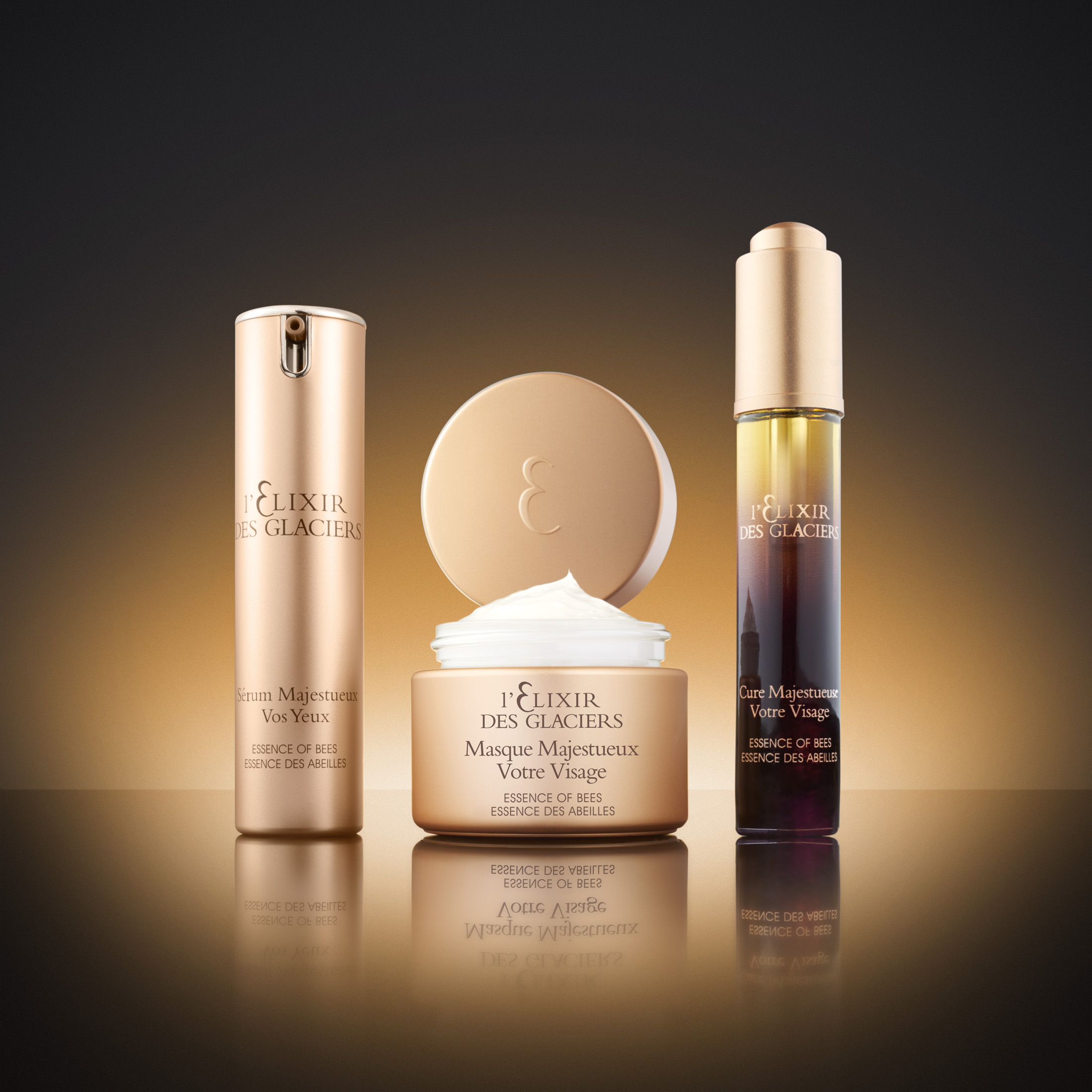 The l'Elixir des Glaciers Essence of Bees collection