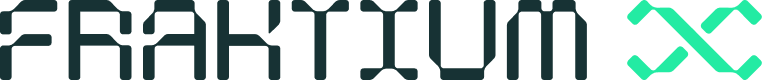 Fraktum logo with stylized text and green interlocking arrows symbol.