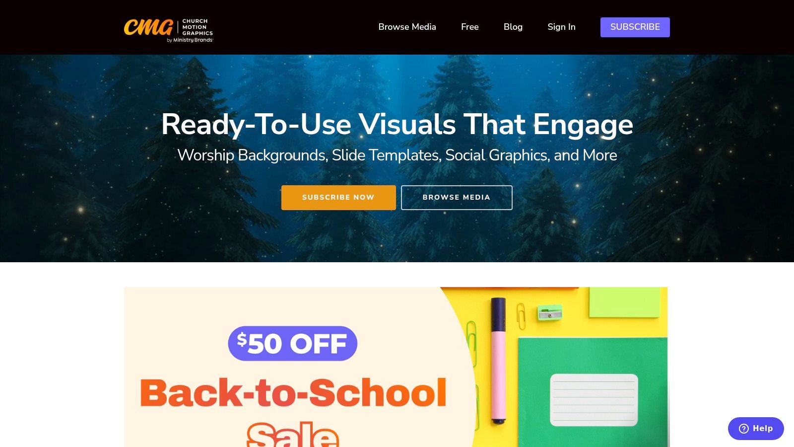 Church Motion Graphics (CMG) – Freebies + paid media