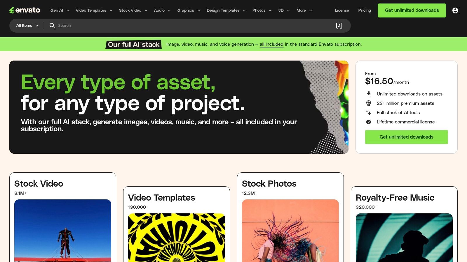 Envato Elements – Marketplace subscription with church templates