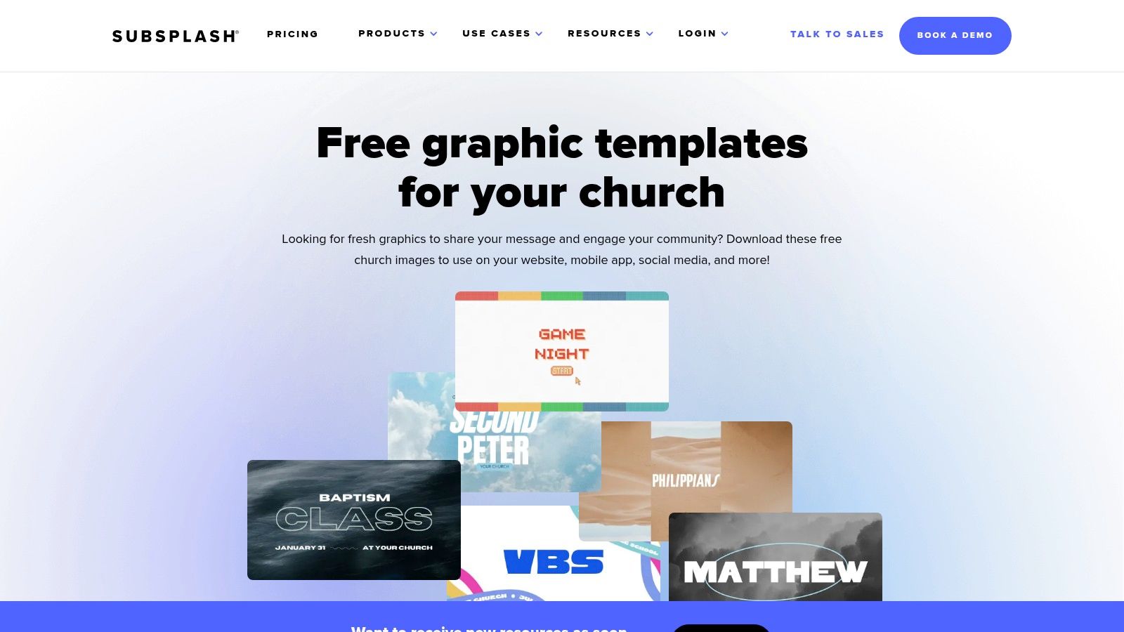 Subsplash – Free church media template packs
