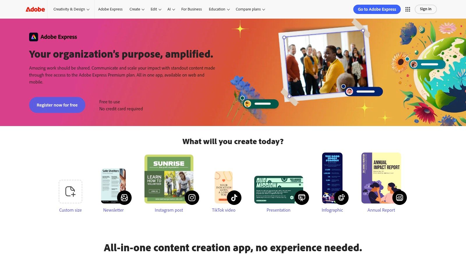 Adobe Express for Nonprofits