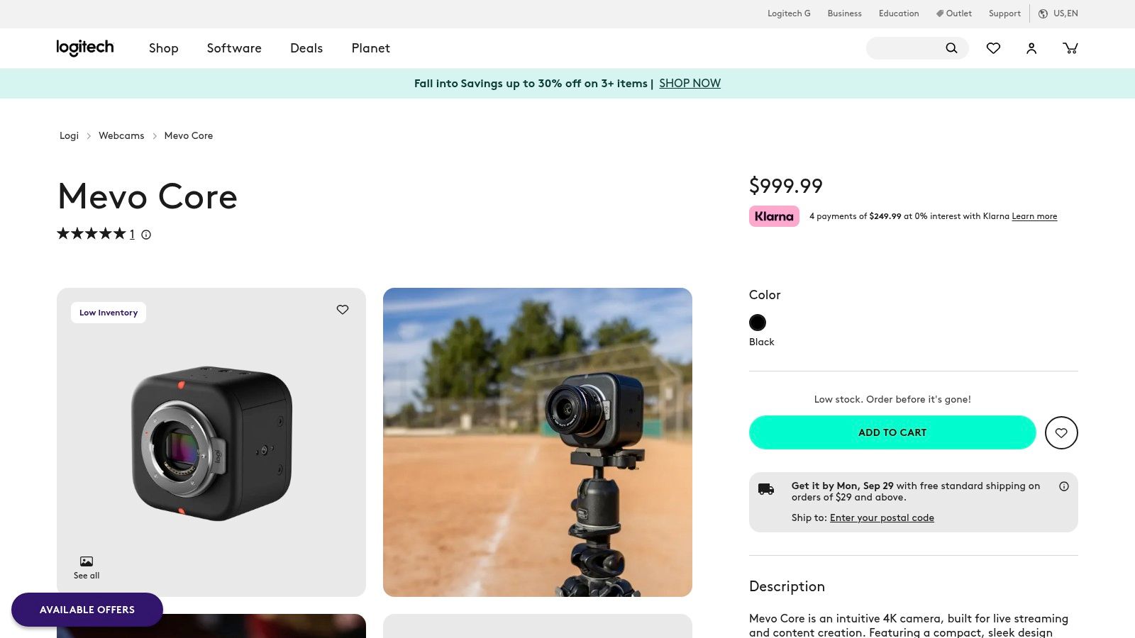 Logitech Mevo (Official) – Mevo Core/Start