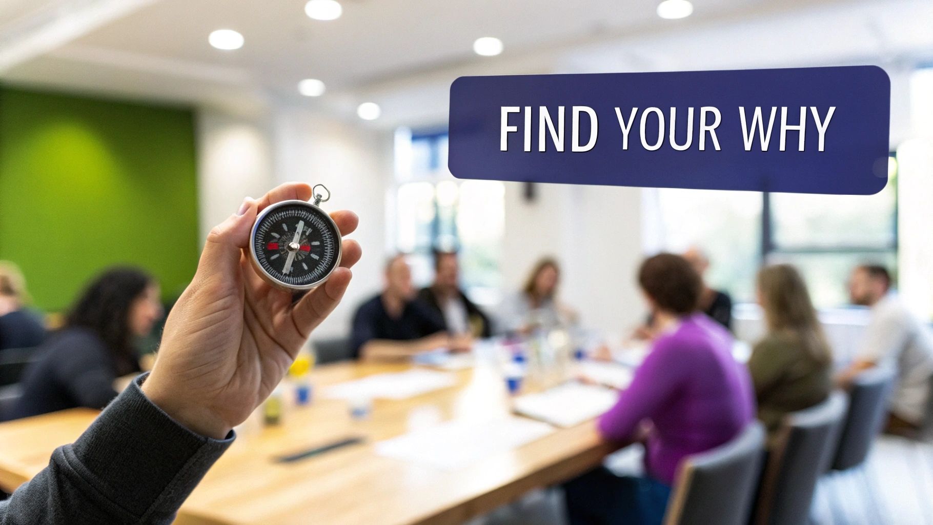 A planner and a pen on a wooden table, suggesting content planning for a church's social media.