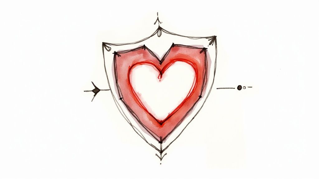 Proverbs 4:23 graphic with a serene background reminding users to guard their hearts