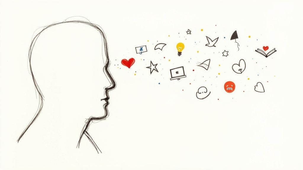 Philippians 4:8 graphic prompting users to focus their thoughts on positive things