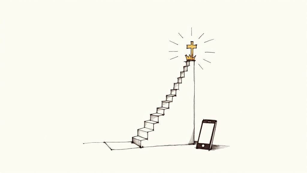 Matthew 6:33 graphic encouraging users to seek God's kingdom first