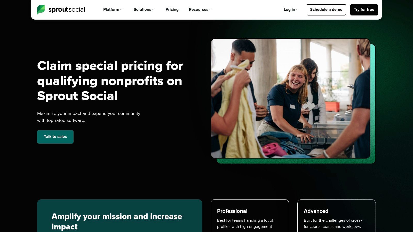 Sprout Social (Nonprofit Pricing)