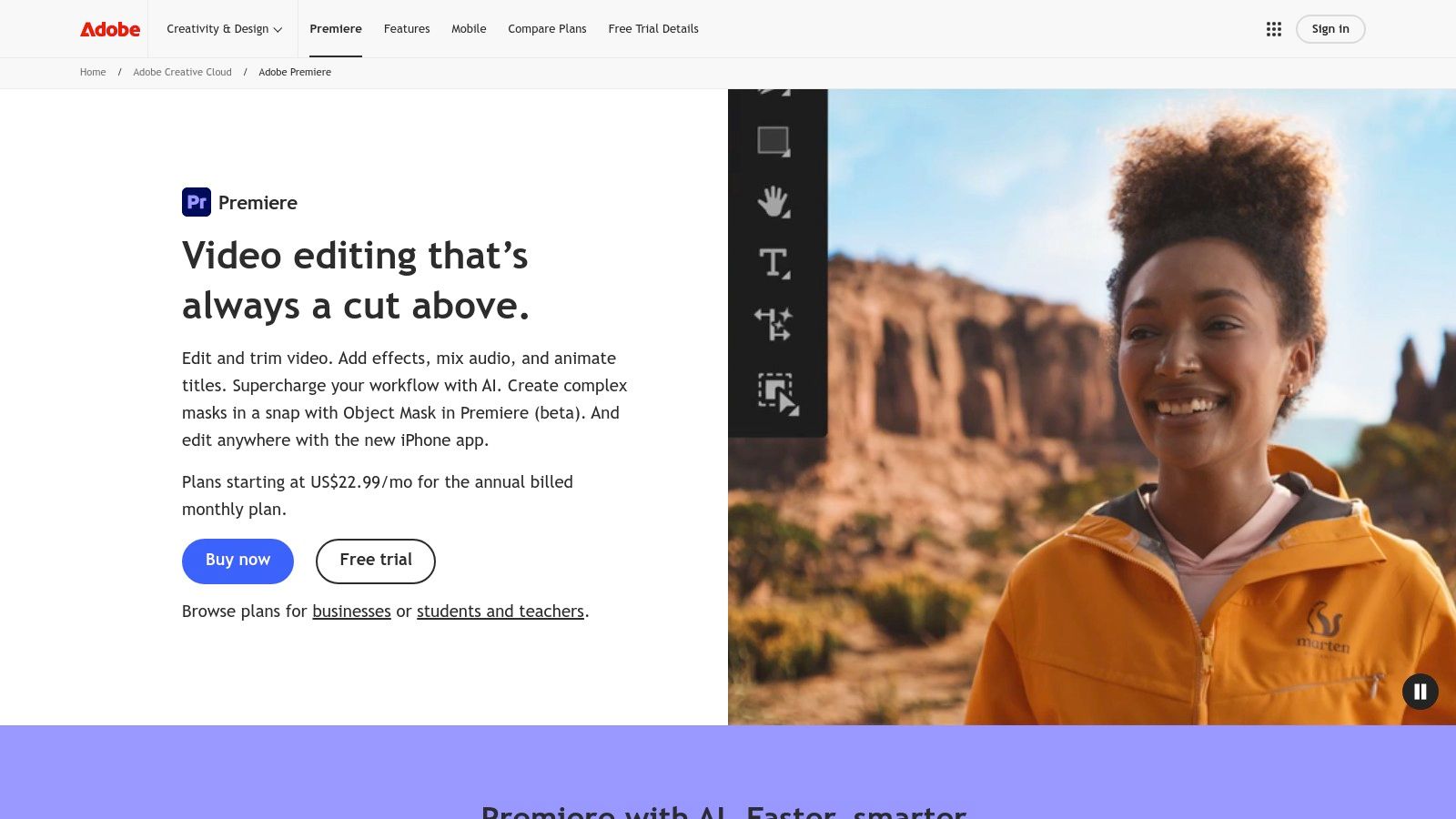Adobe Premiere Pro's video editing interface showing multiple tracks and effects panels.