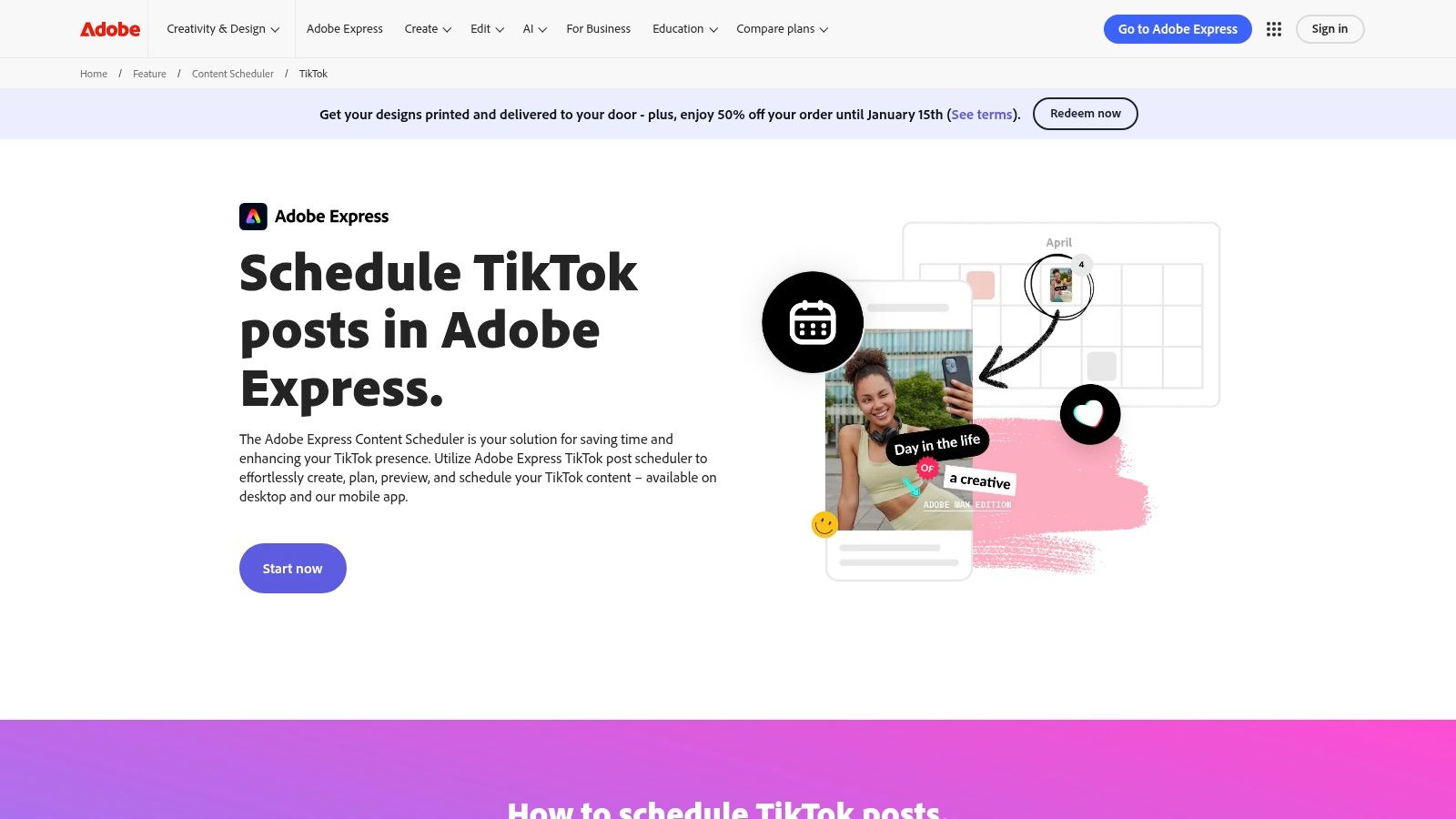 Adobe Express – Content Scheduler