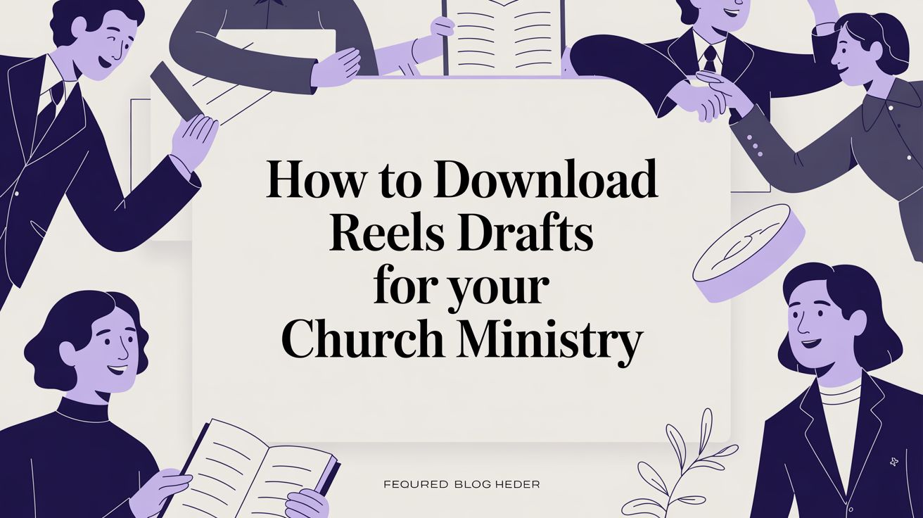 How to Download Reels Drafts for Your Church Ministry