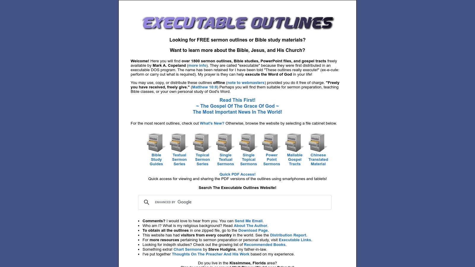 Executable Outlines (Mark A. Copeland)