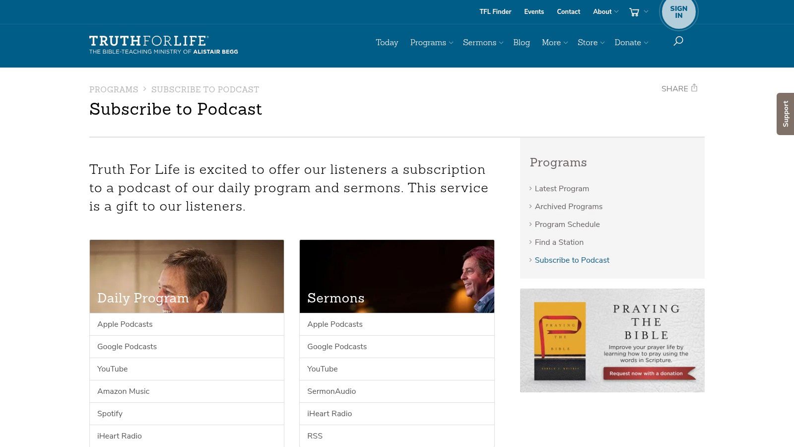 Truth For Life with Alistair Begg (Sermons)