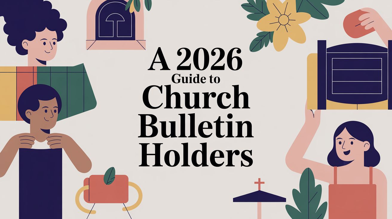 A 2026 Guide to Church Bulletin Holders