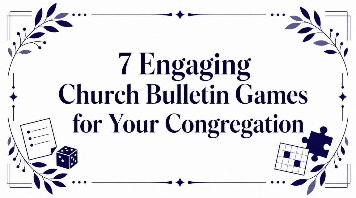 7 Engaging Church Bulletin Games for Your Congregation