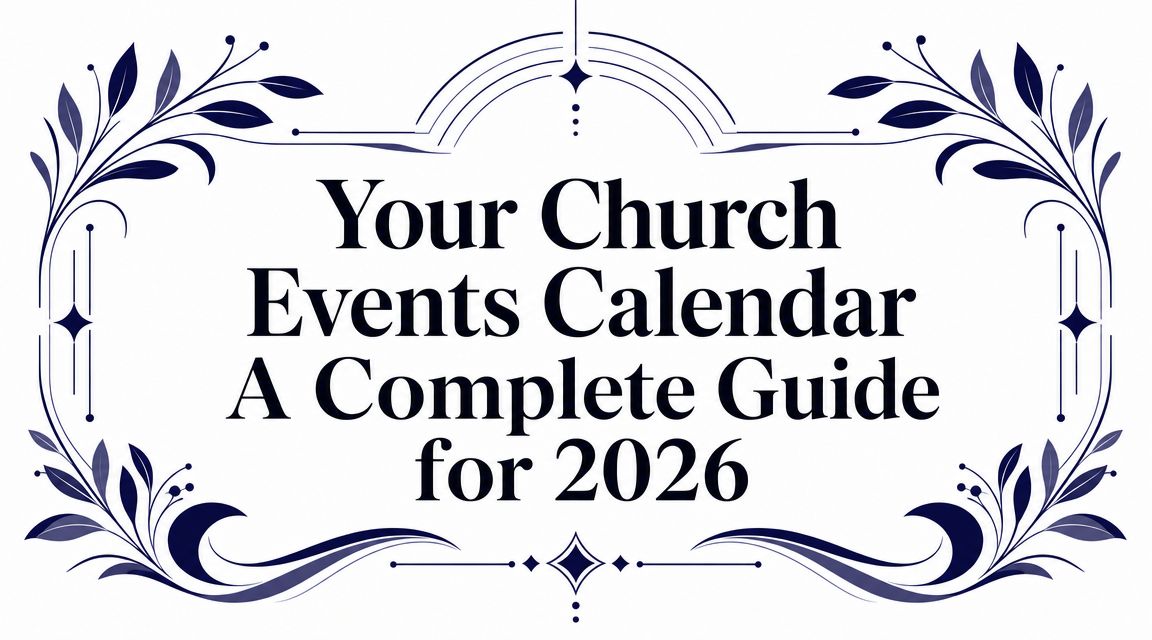 Your Church Events Calendar A Complete Guide for 2026