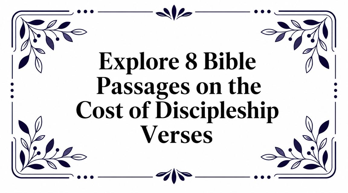 Explore 8 Bible Passages on the Cost of Discipleship Verses