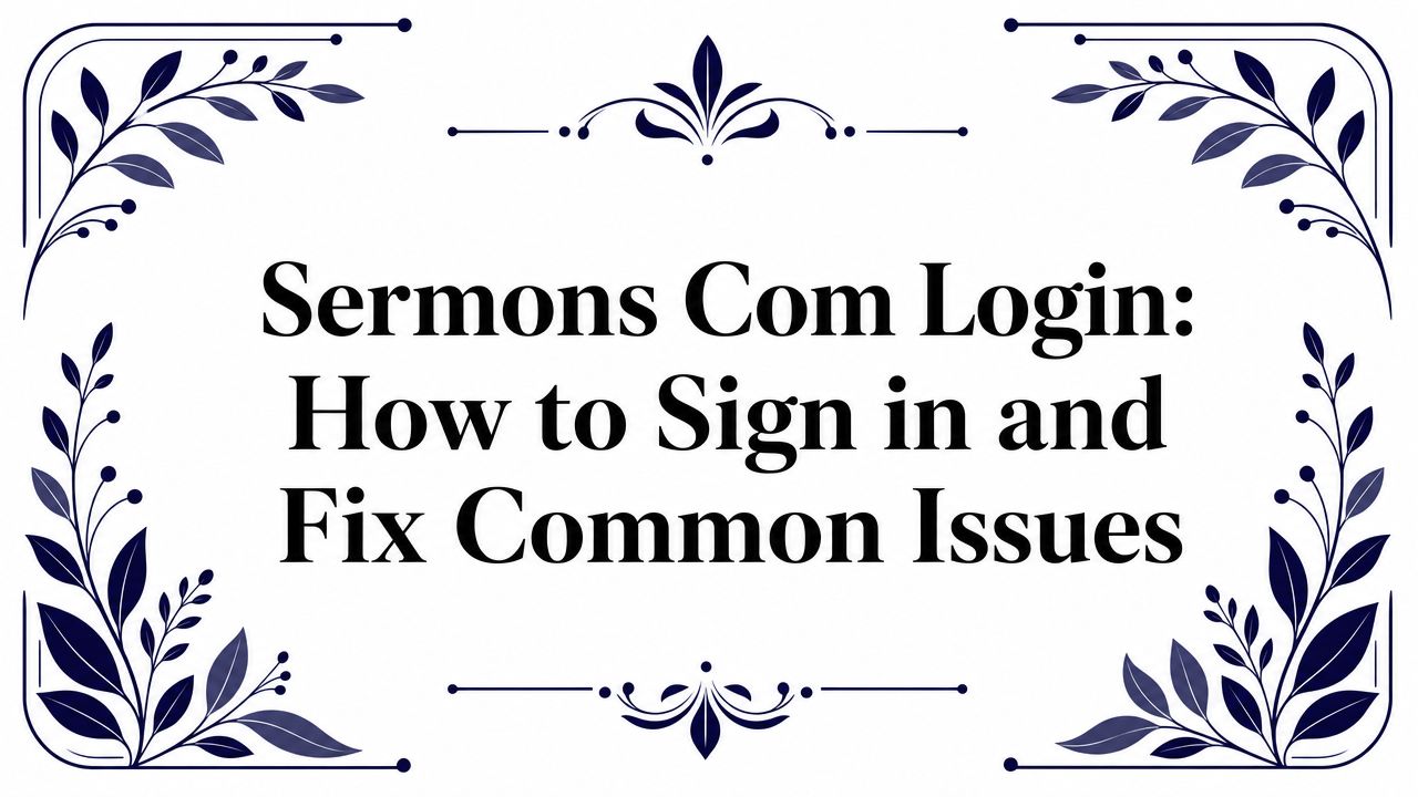 Sermons Com Login: How to Sign in and Fix Common Issues