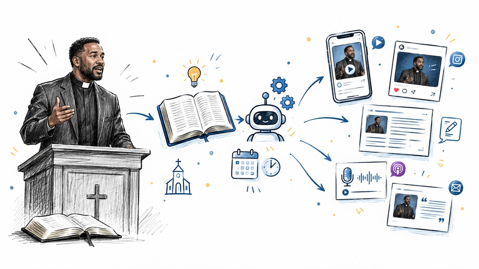 Screenshot from https://images.churchsocial.ai/screenshots/sermon-to-content-pipeline.png