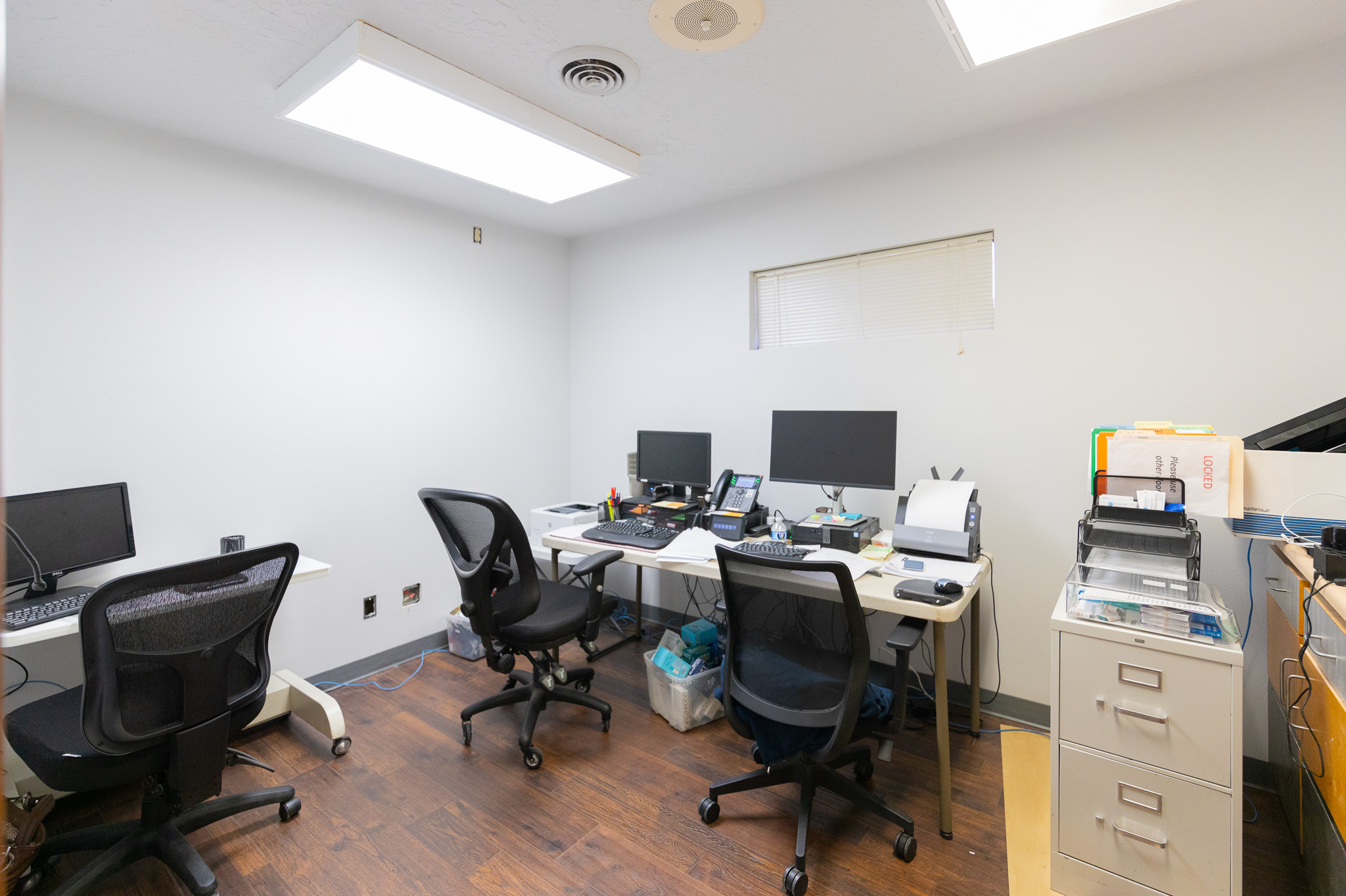 Newly repainted office space
