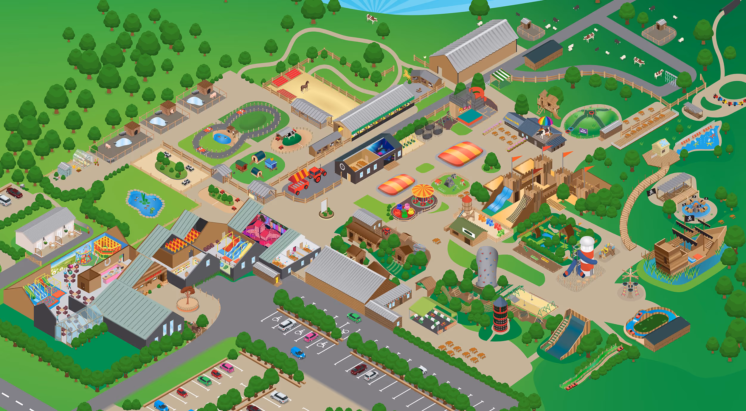 Zoomed in map of Fishers Farm Adventure Park