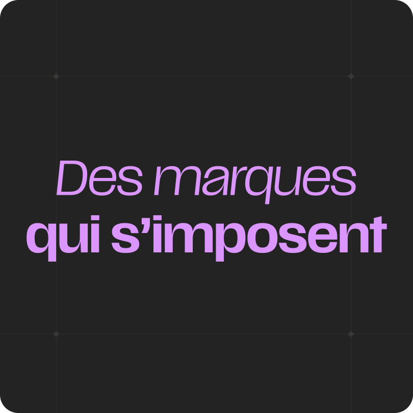 un encart de texte issu du site avec marqué "des marques qui s'imposent"