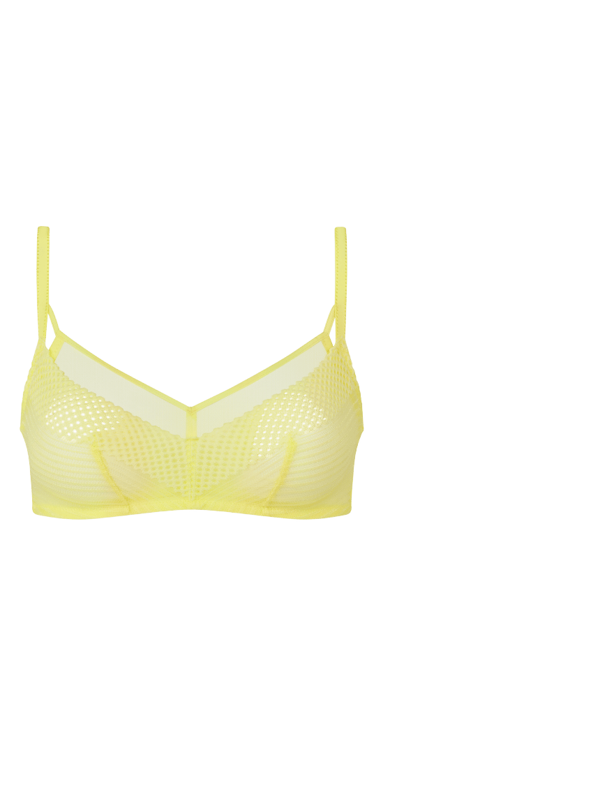 Yellow wireless bra from the brand Chantelle