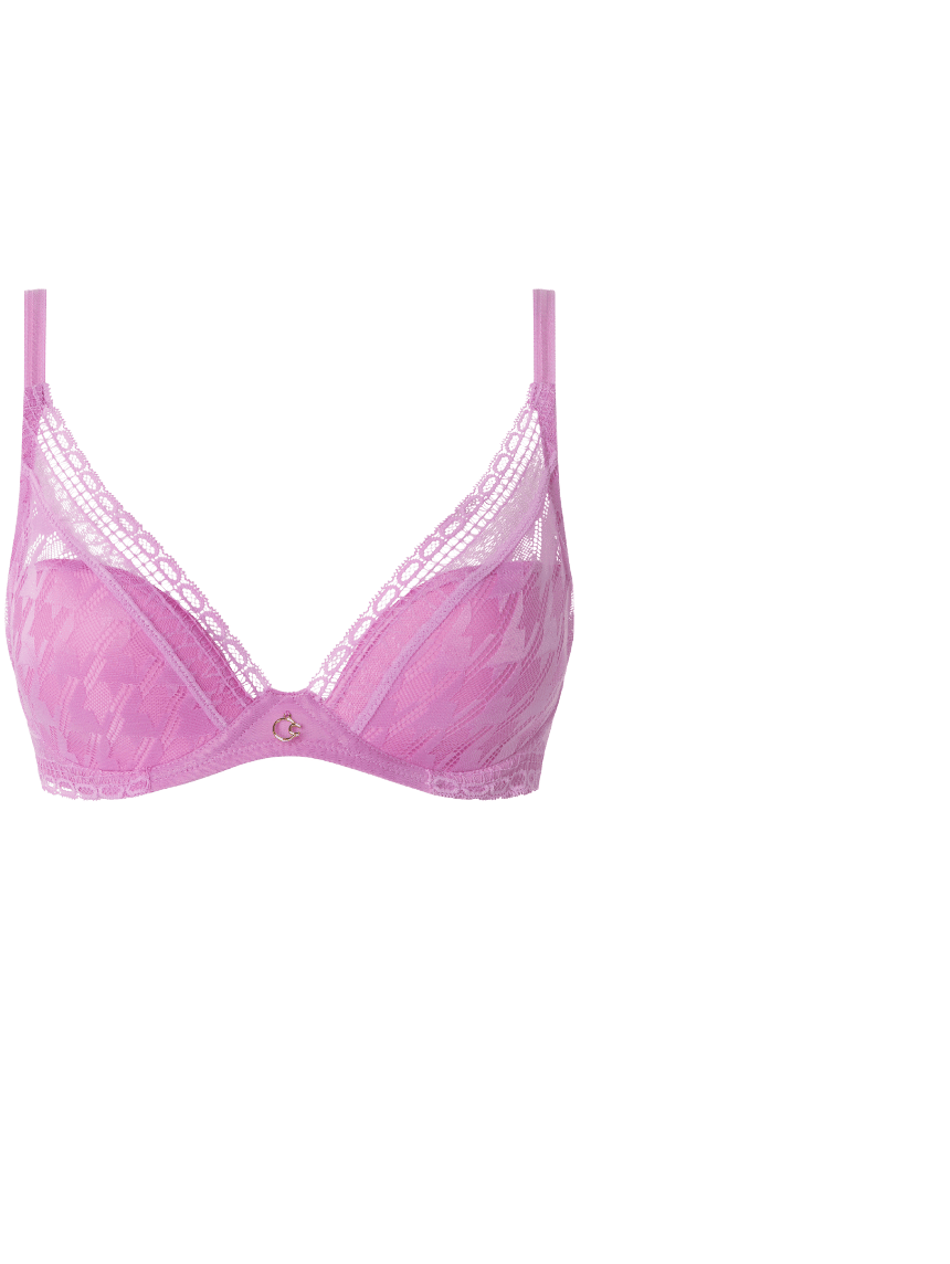 Purple plunge bra from the brand Chantelle