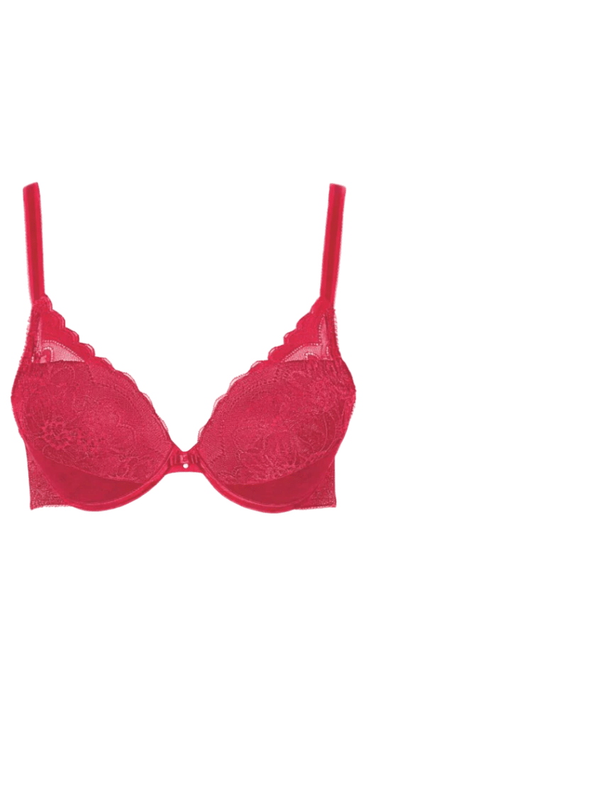Red push-up bra from the brand Lisca