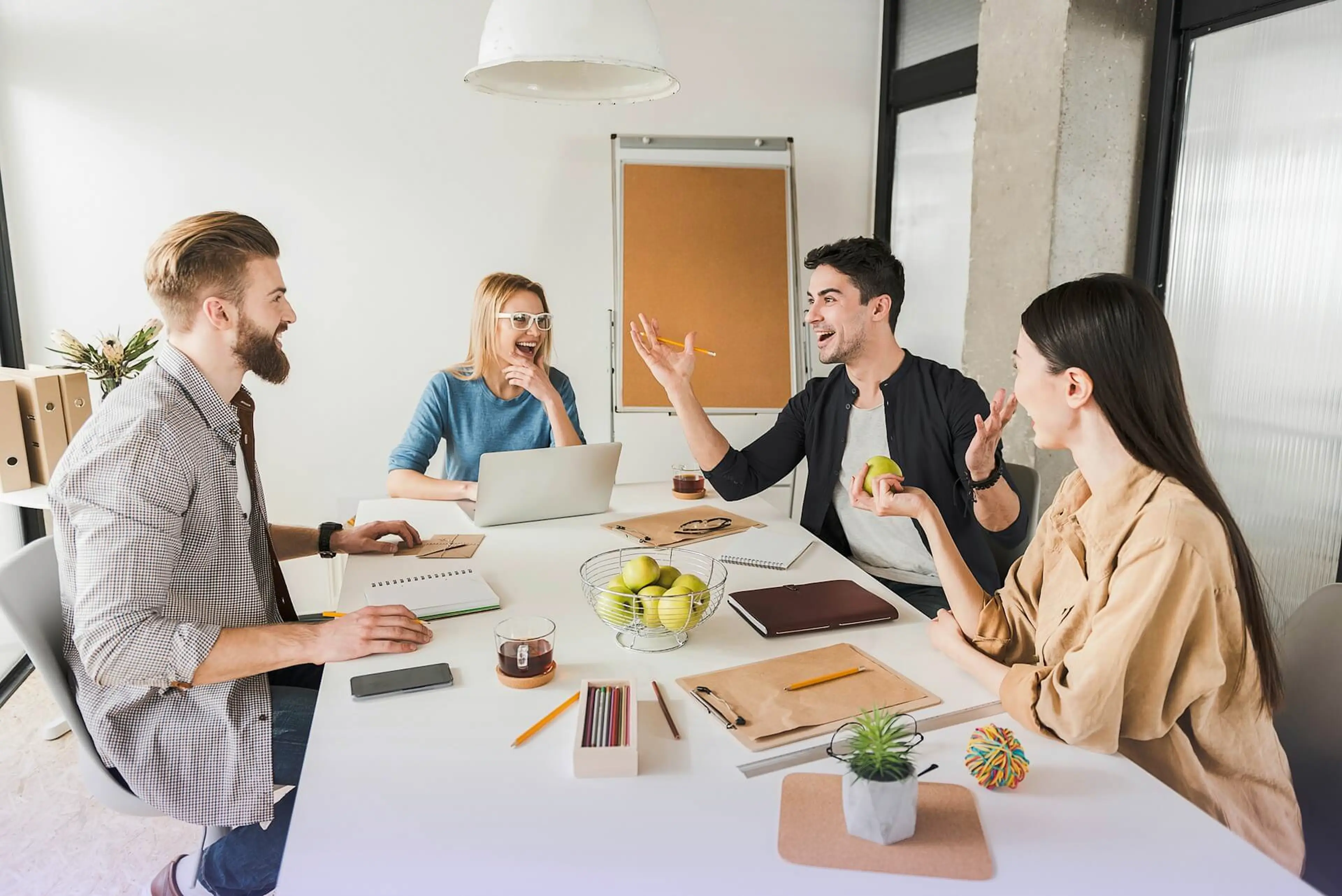 Group of young professionals having a meeting