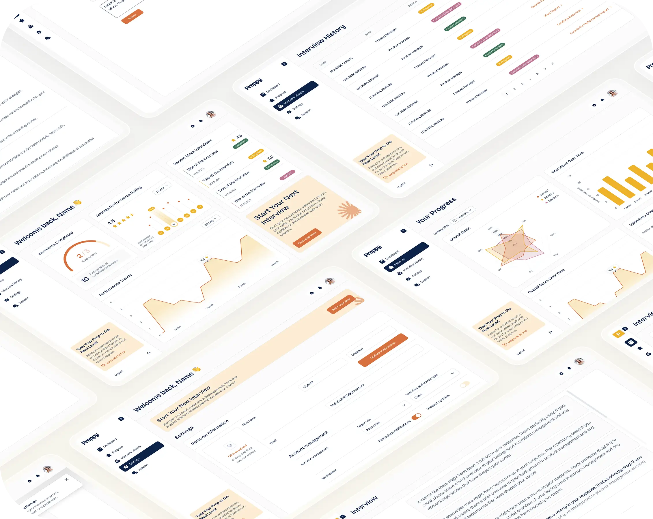 Mock Interview Platform Dashboard
